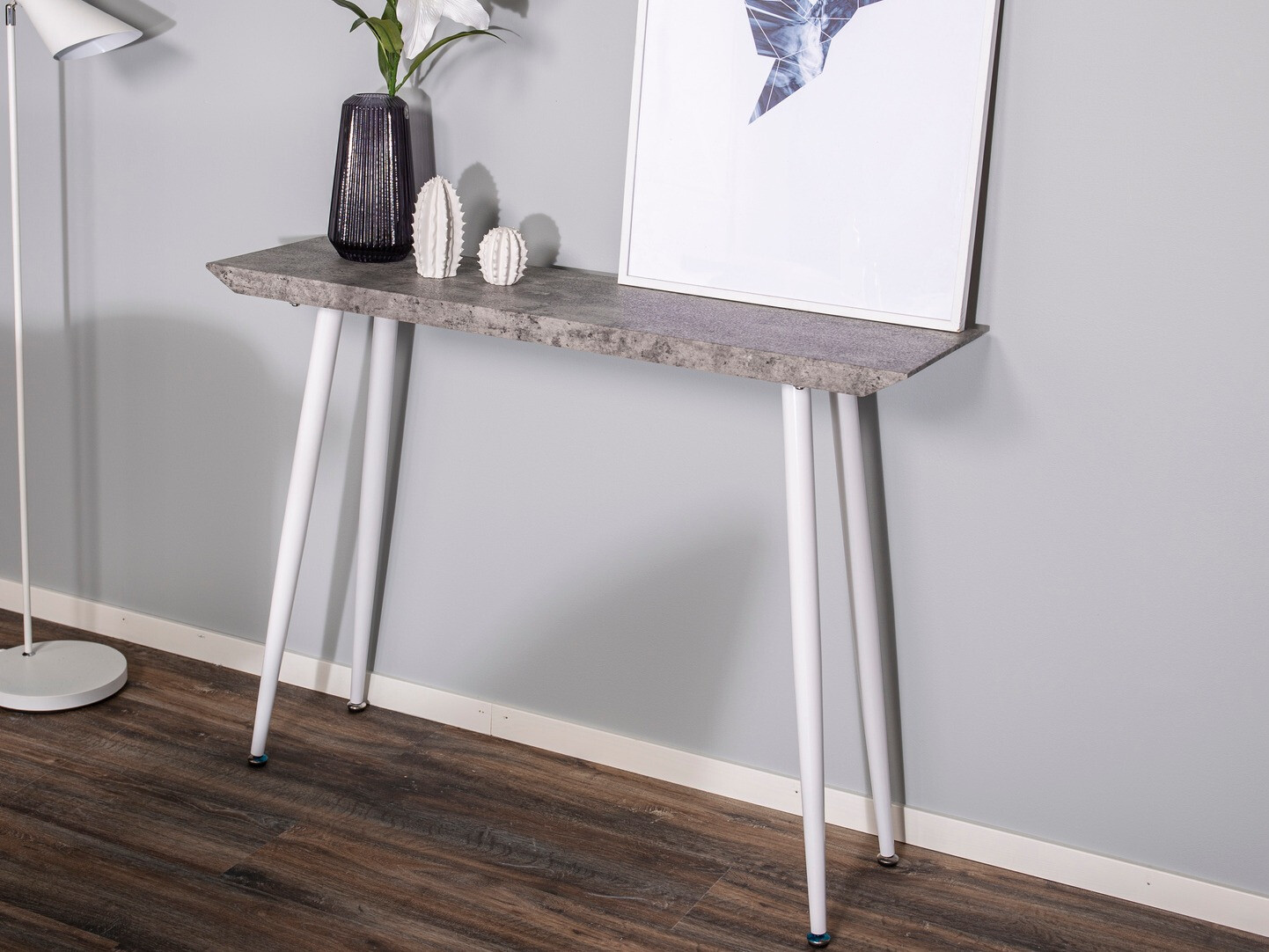 Konsoollaud Dallas 226 (Betoon + Valge)