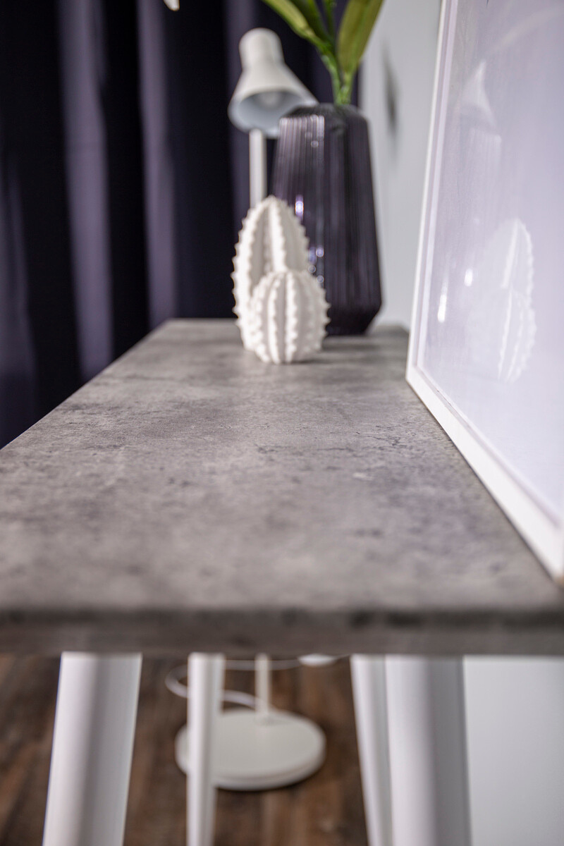 Konsoollaud Dallas 226 (Betoon + Valge)