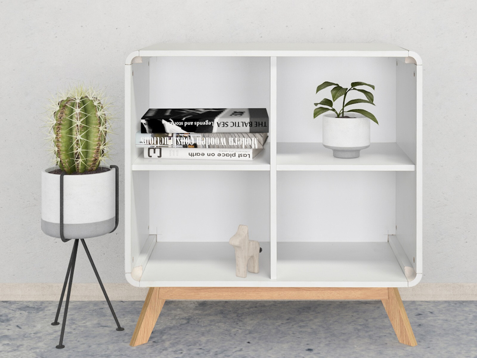 Riiul Elbtena 104 (Valge + Tamm)