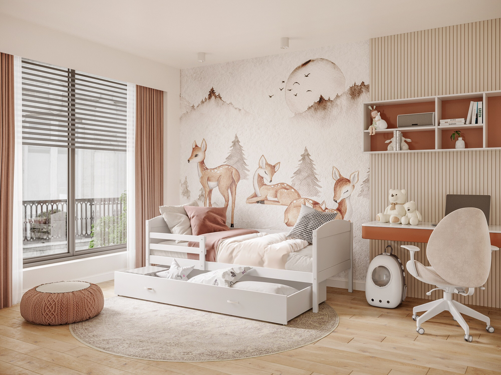 Voodi Aurora 128 (Valge)