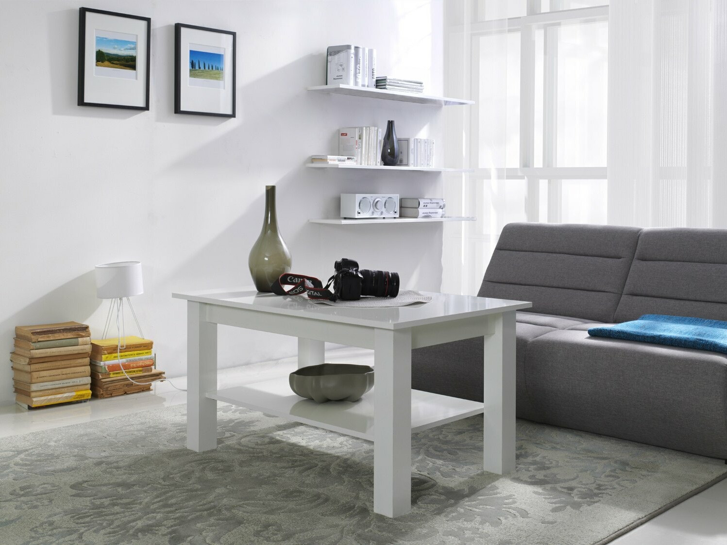 Diivanilaud Murrieta 114 (Läikiv valge)