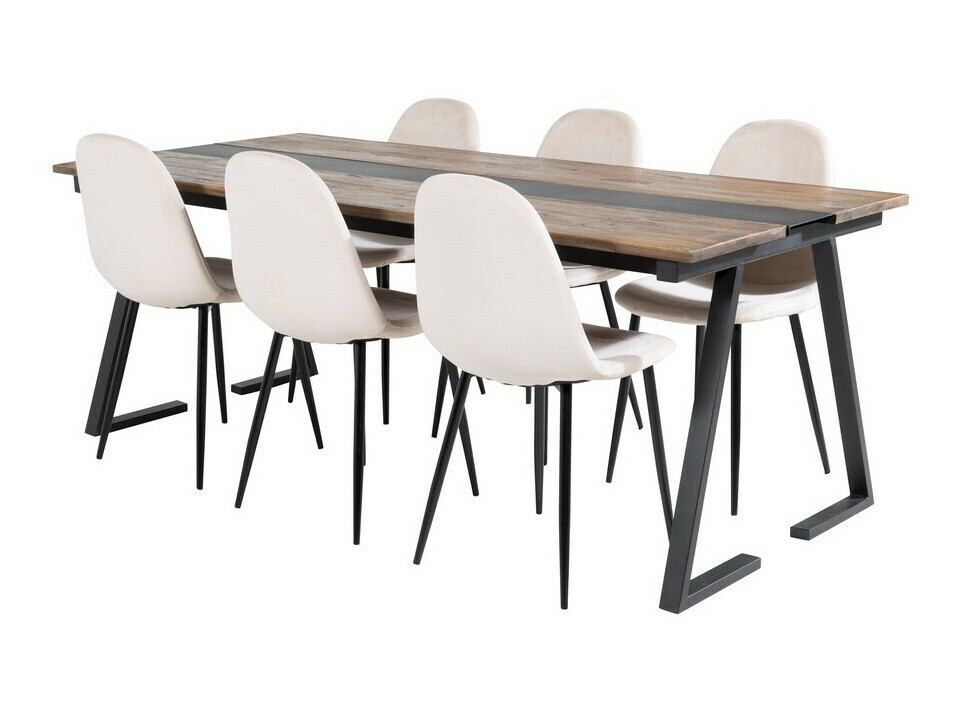 Söögitoakomplekt Dallas 1949 (Must + Beež)