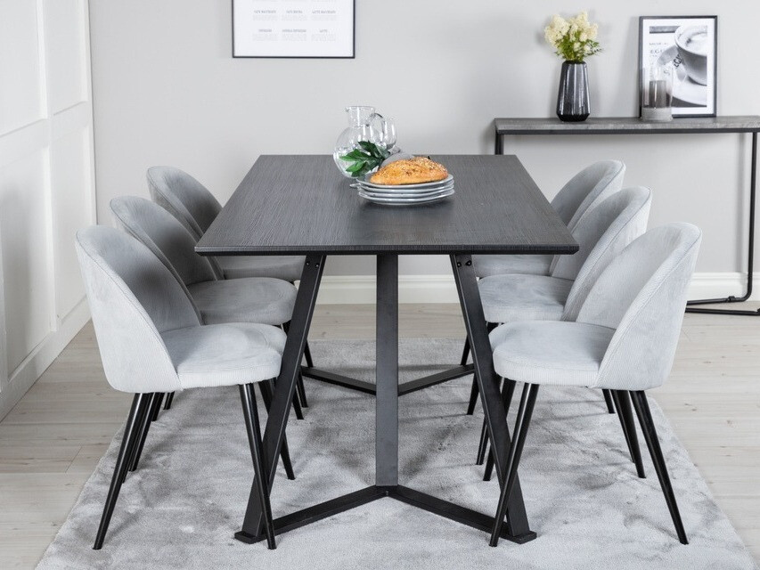 Söögitoakomplekt Dallas 1962 (Must + Helehall)