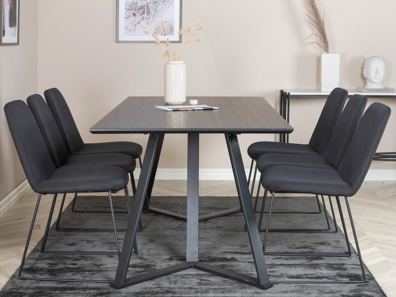 Söögitoakomplekt Dallas 1972 (Must)