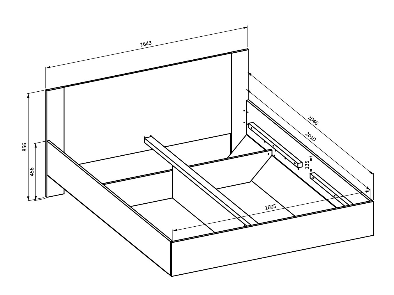 Voodi Mirsevi 106 (160 x 200 cm)