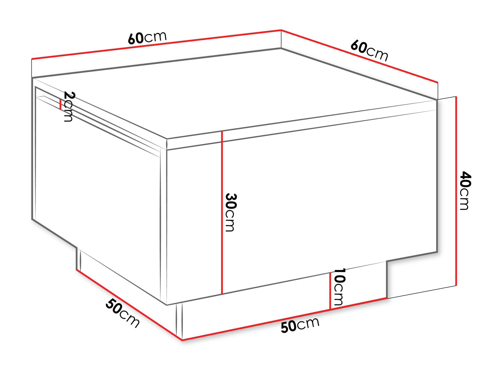 Diivanilaud Goodyear 133 (Must marmor)