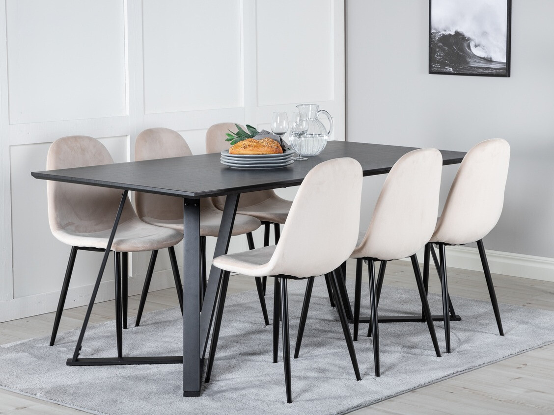 Söögitoakomplekt Dallas 2476 (Beež + Must)