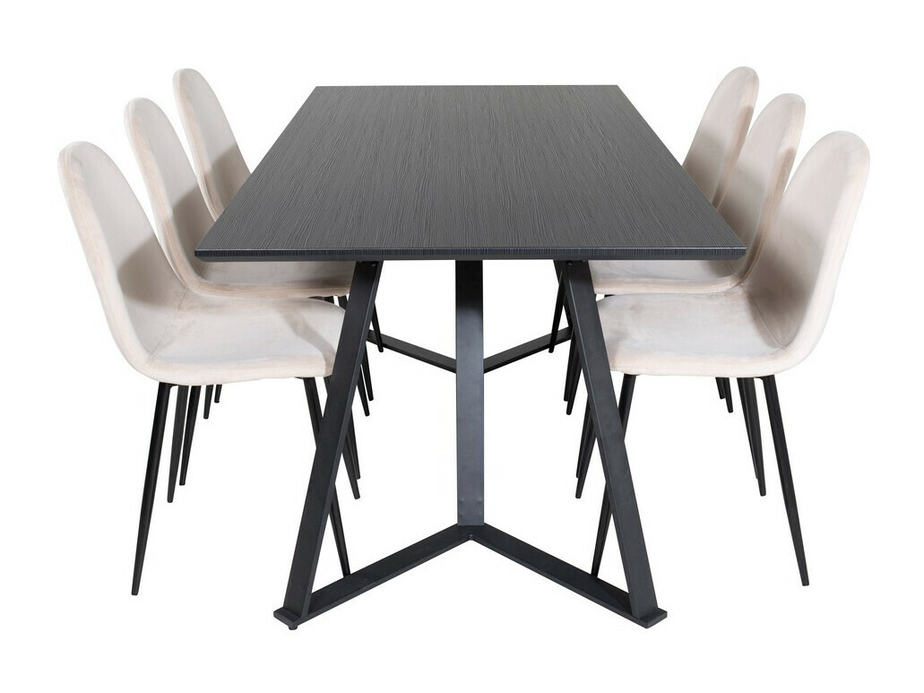 Söögitoakomplekt Dallas 2476 (Beež + Must)