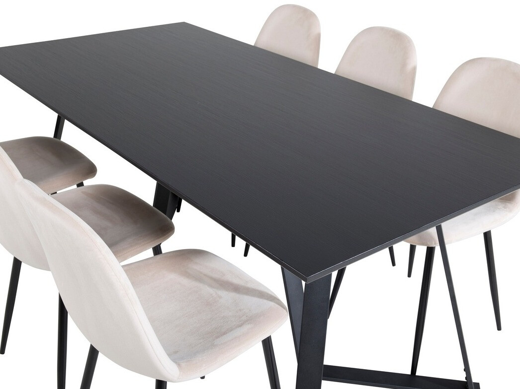 Söögitoakomplekt Dallas 2476 (Beež + Must)