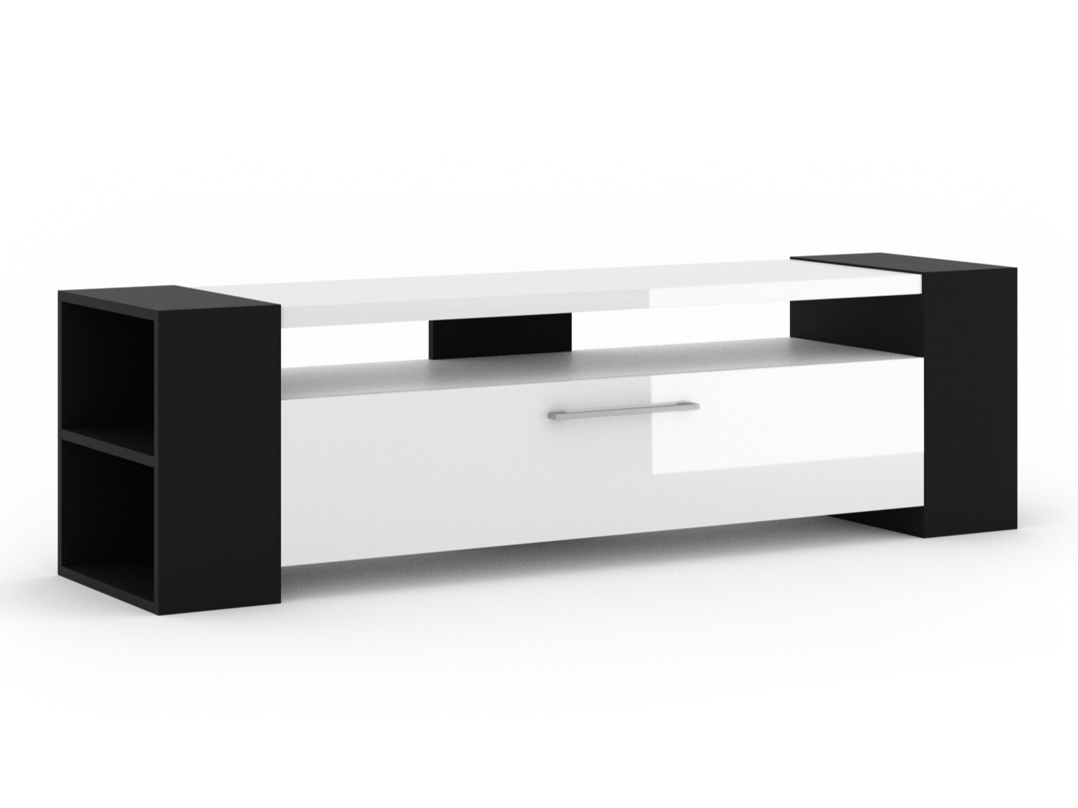 TV-alus Buffalo 150 (Must + Läikiv valge)