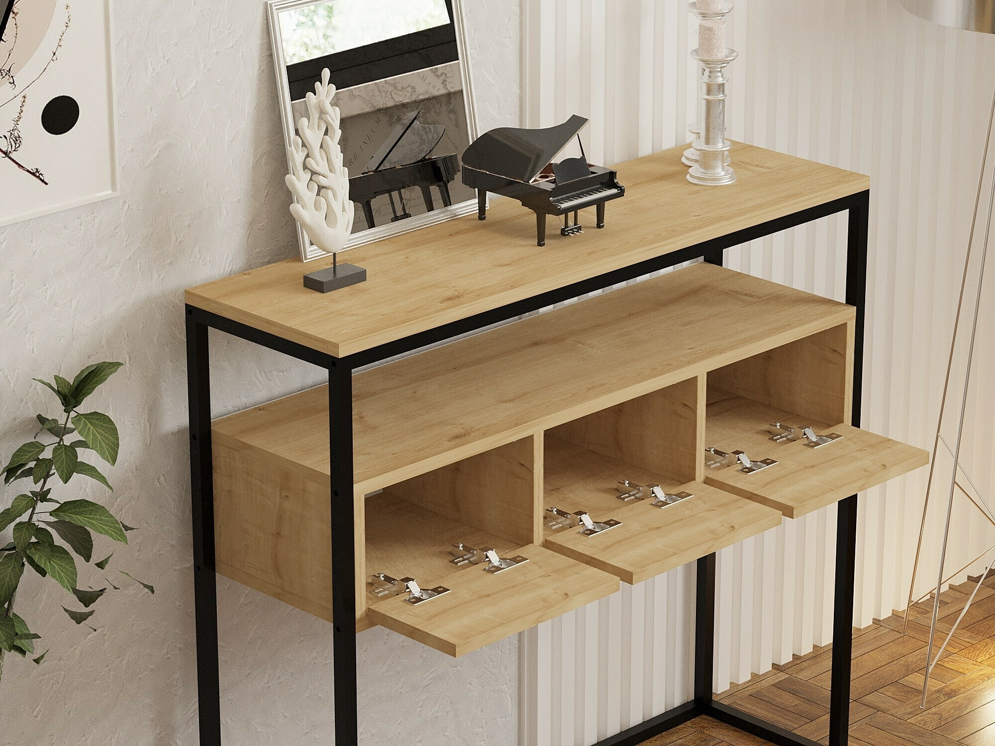 Konsoollaud Kailua 636 (Helepruun + Must)