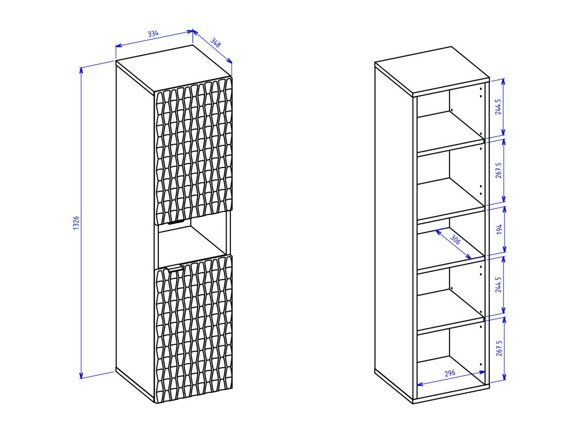 Vannitoa seinakapp Elitese 101