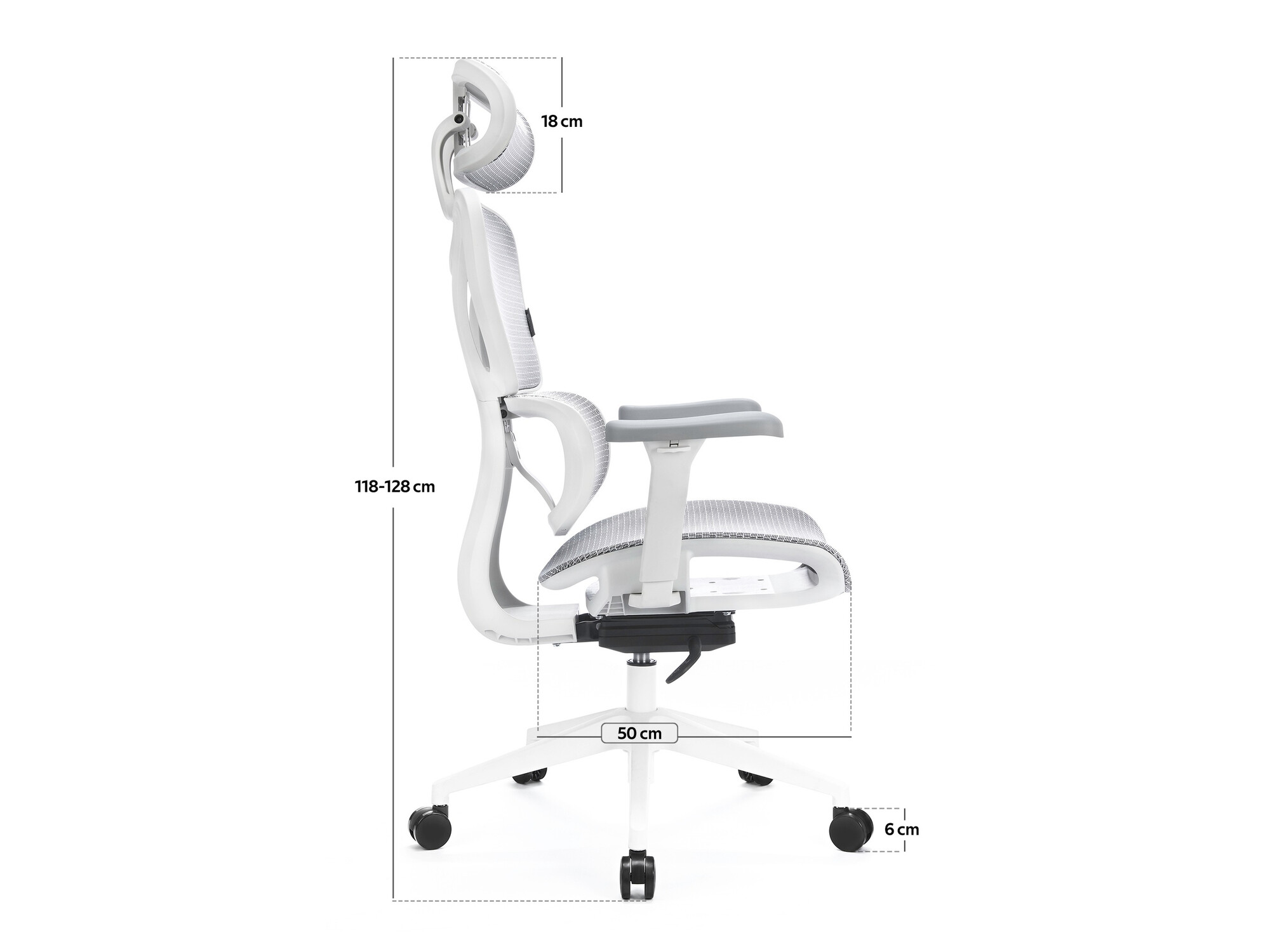 Kontoritool Lodi 104 (Valge + Hall)