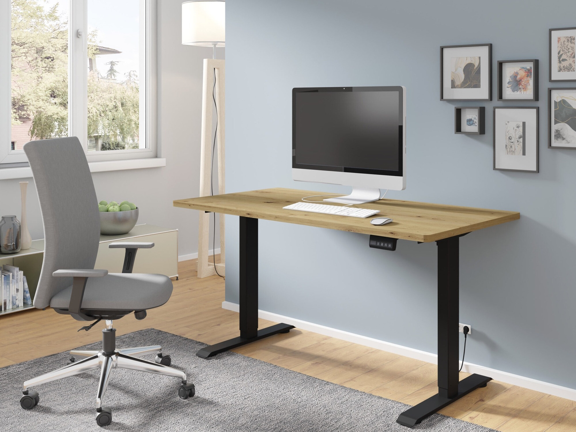 Reguleeritava kõrgusega töölaud Buffalo 183 (Must)