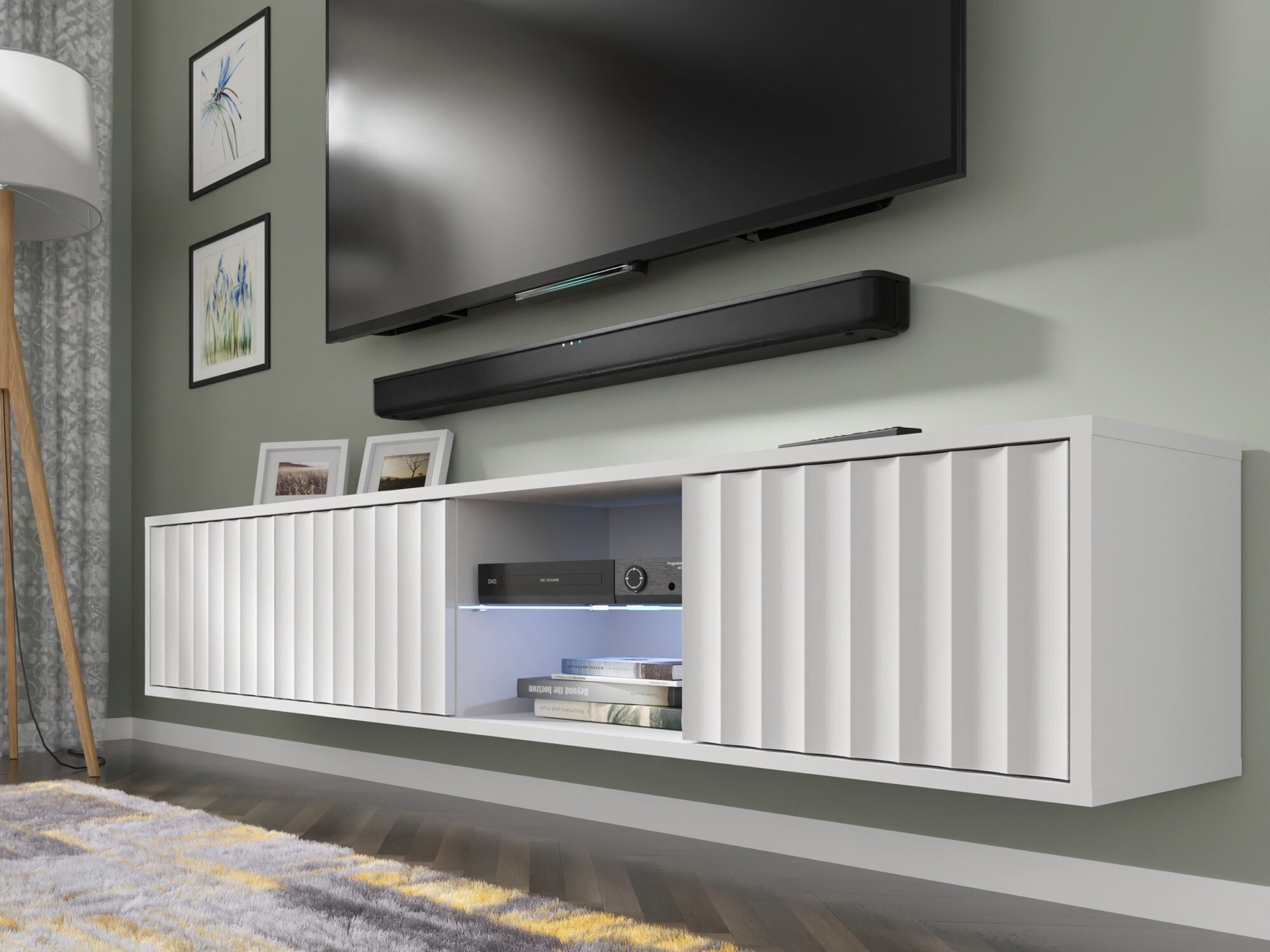 TV-alus Buffalo 182 (Matt valge)