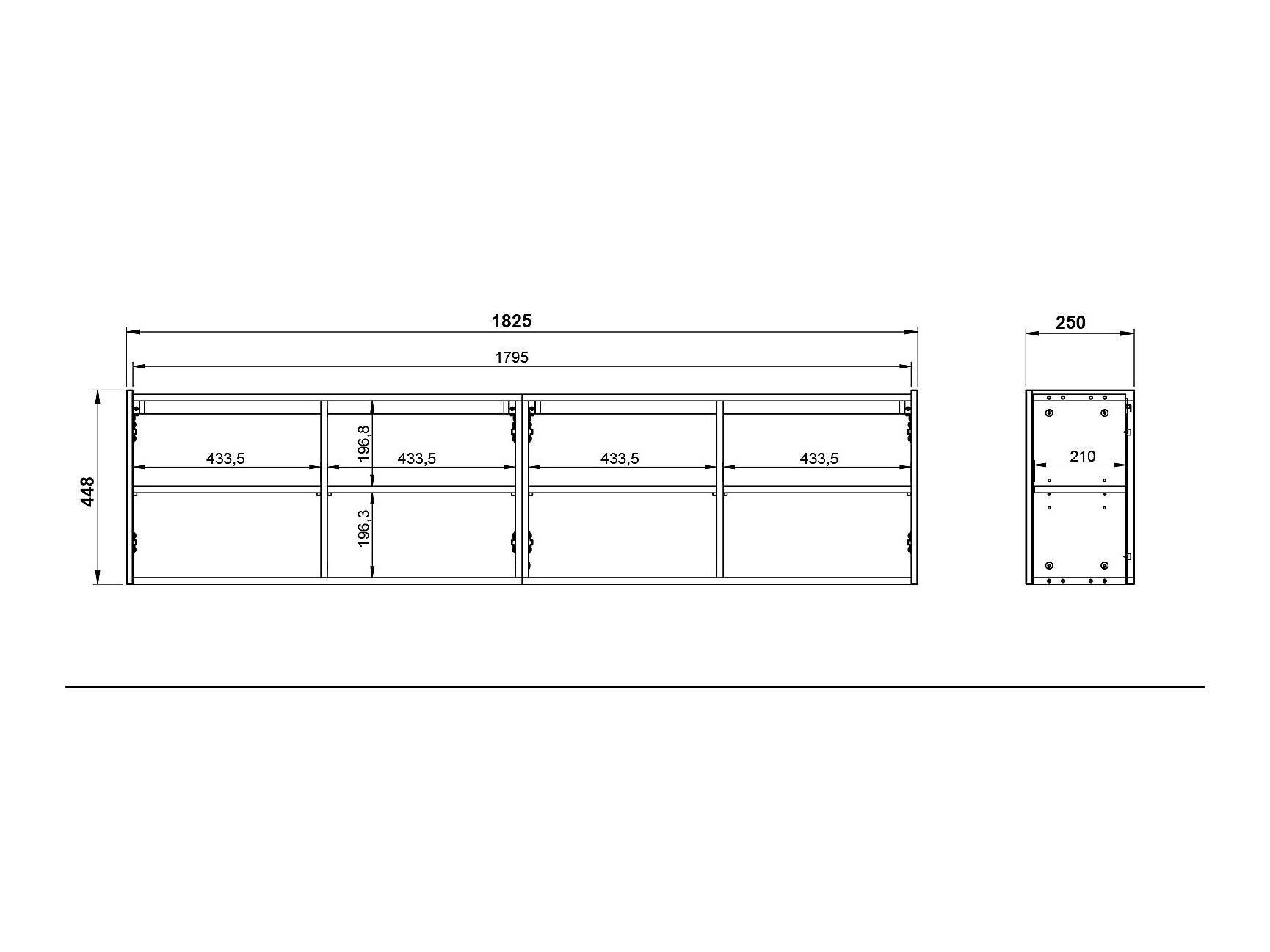 TV-alus Sacramento 431 (Grafiit)