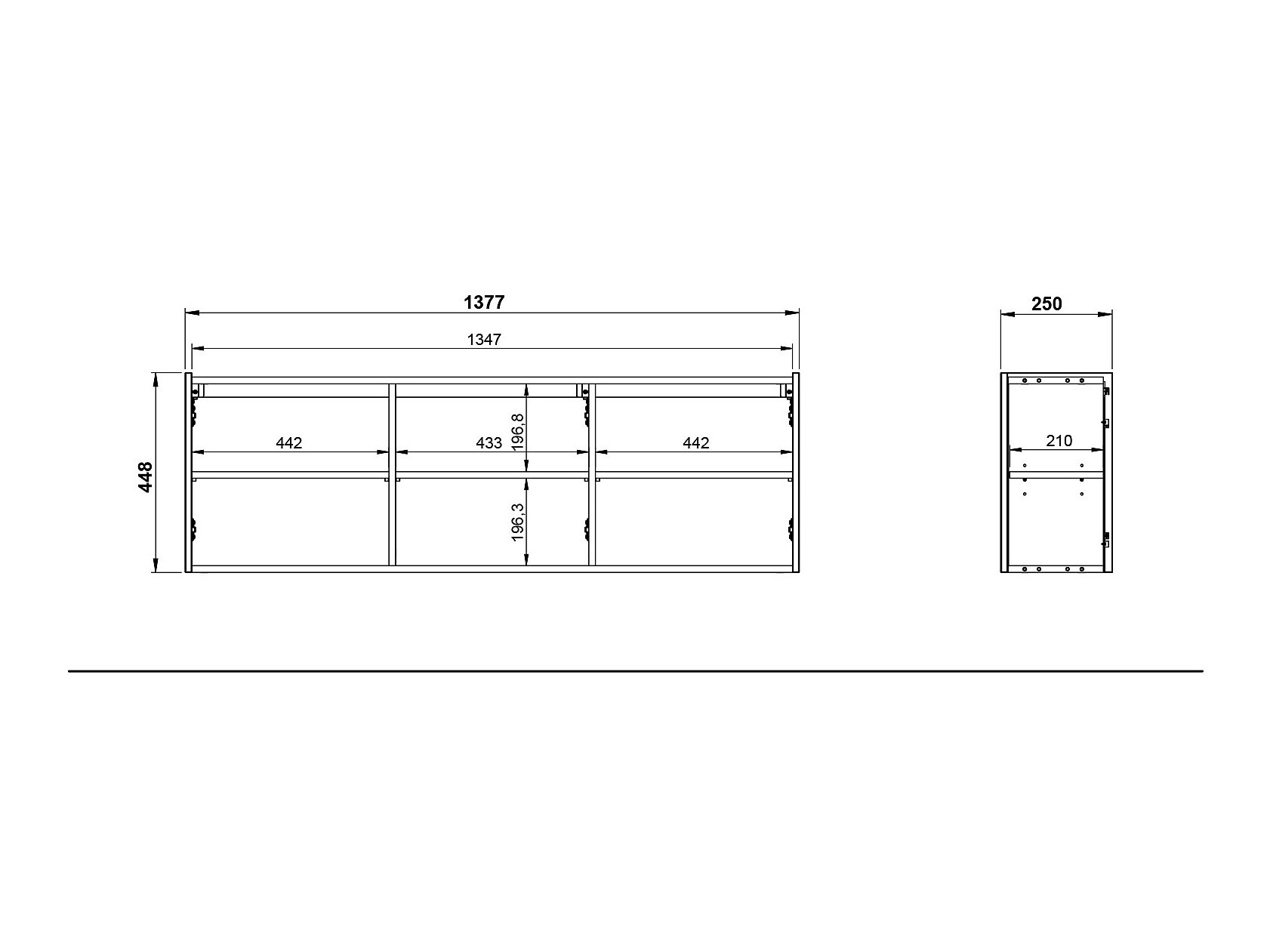 TV-alus Sacramento 432 (Grafiit)