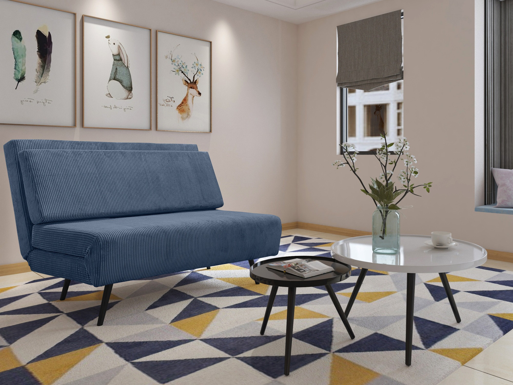 Diivanvoodi Denton 1354 (Sinine)