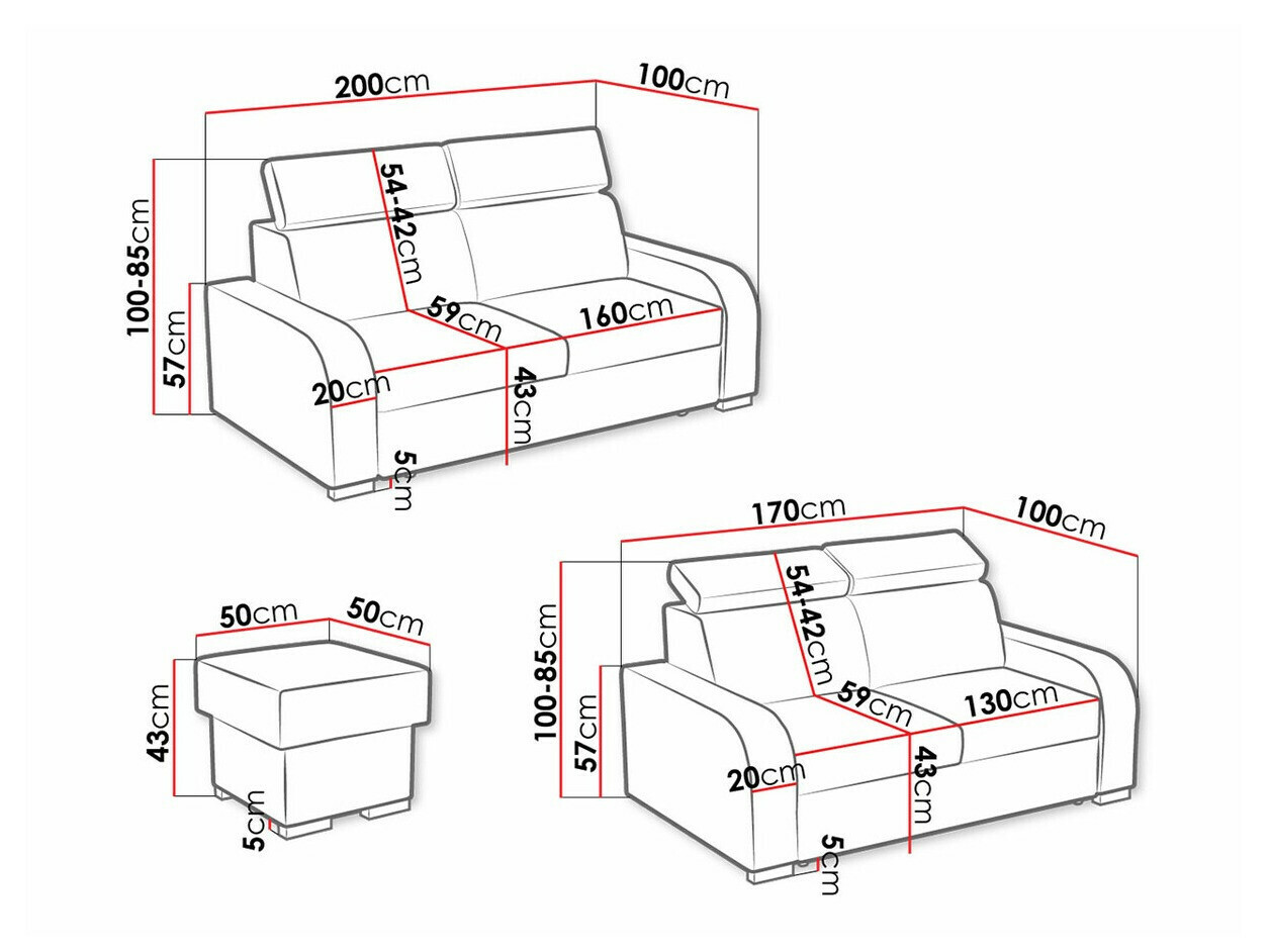 Pehme mööbli komplekt Ovos I (Crown 4)