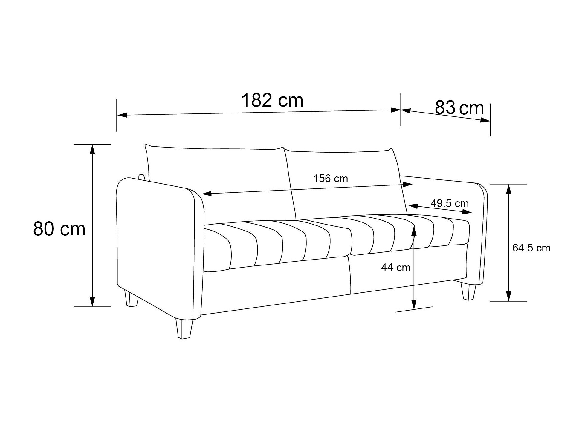 Diivan CosmoLiving by Cosmopolitan 165