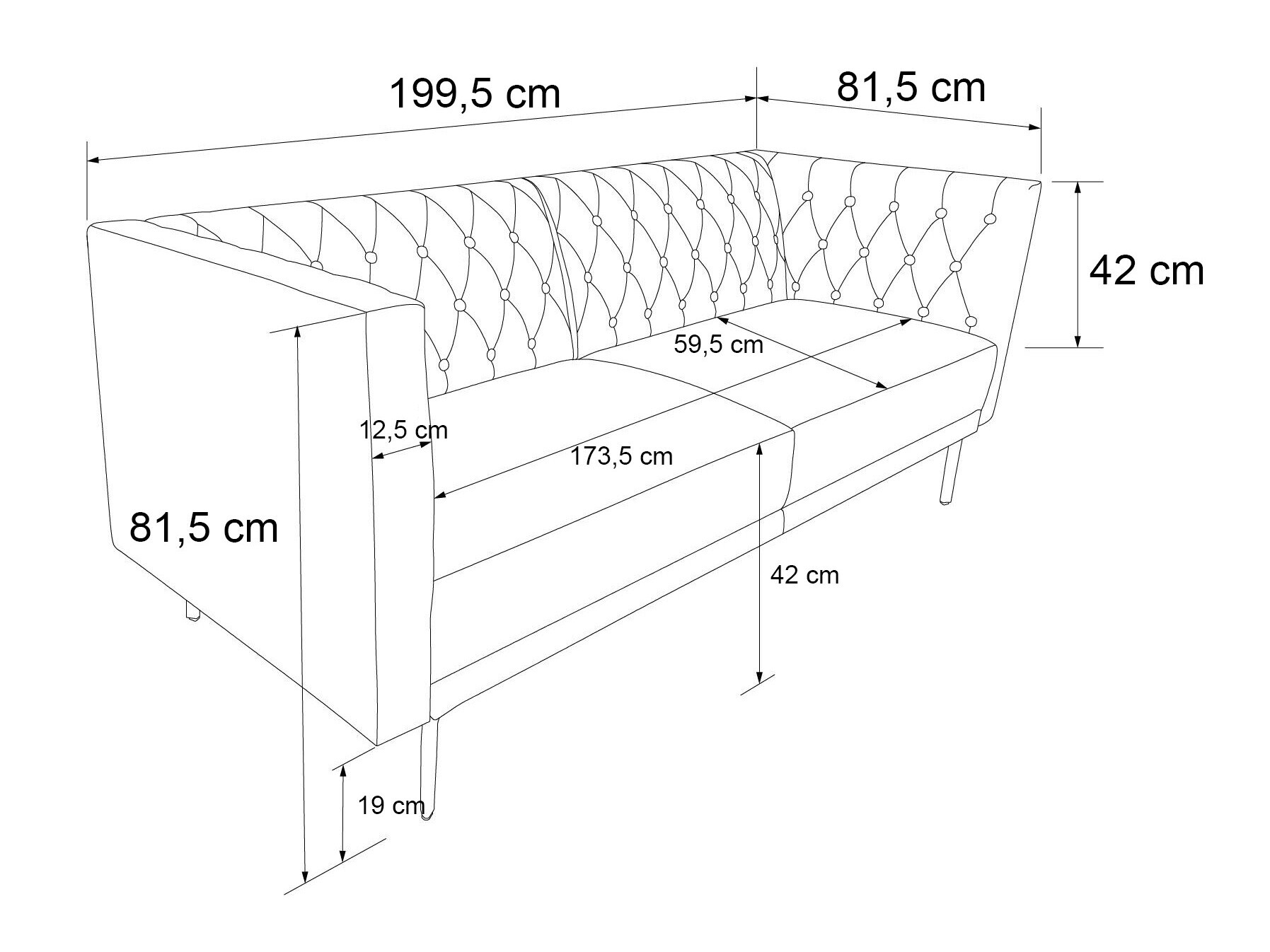 Diivan Tulsa 660 (Türkiis)