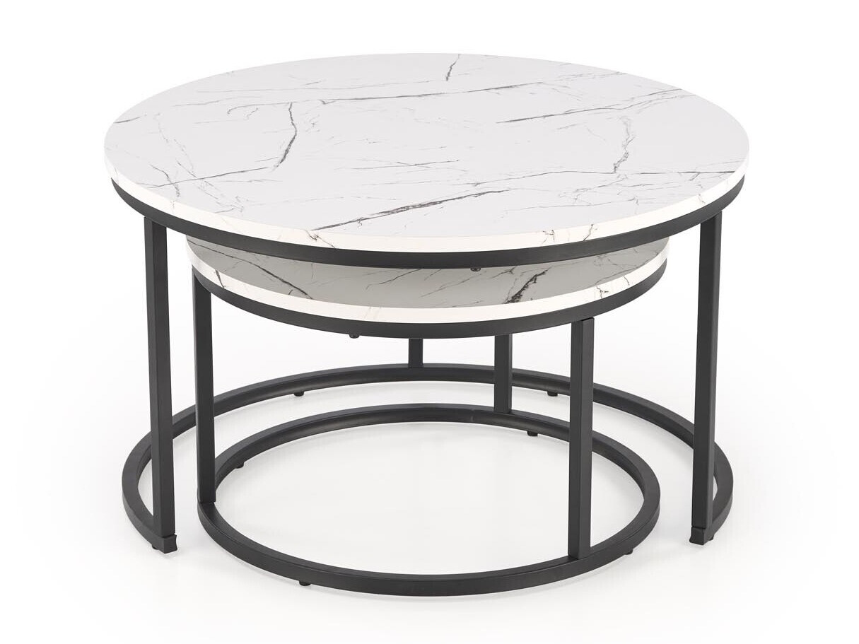 Diivanilaudade komplekt Houston 1832 (Valge marmor)