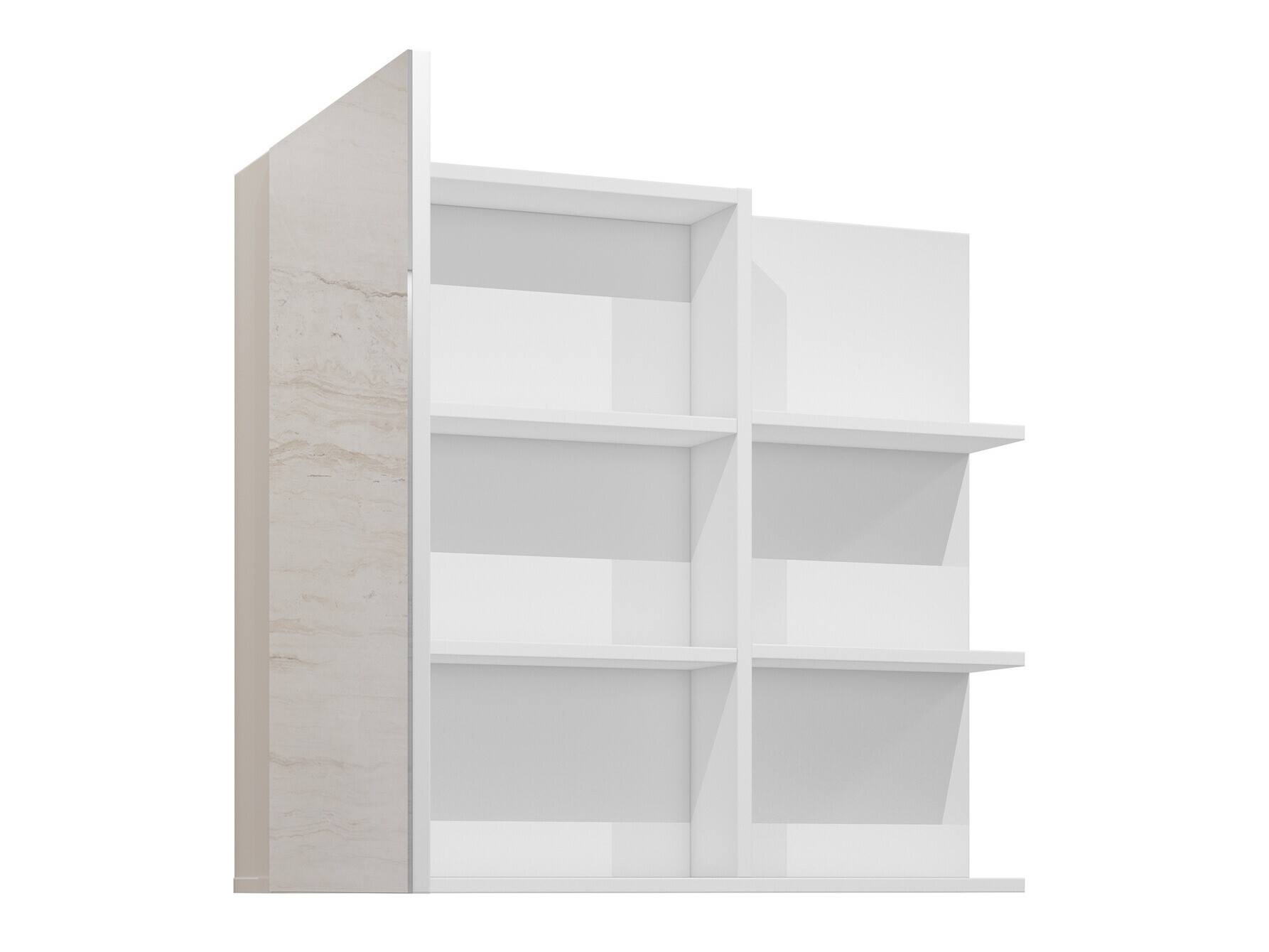 Vannitoa peegelkapid Tecavu 102 (Läikiv valge + Valge)