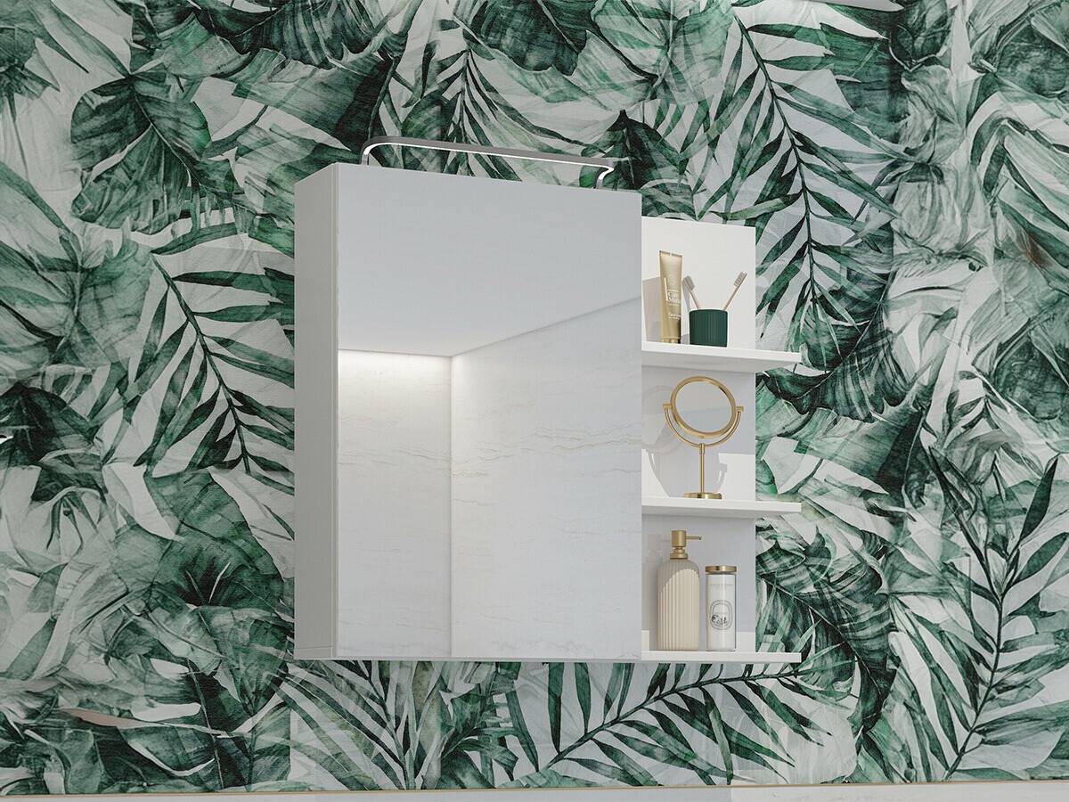 Vannitoa peegelkapid Tecavu 102 (Läikiv valge + Valge)