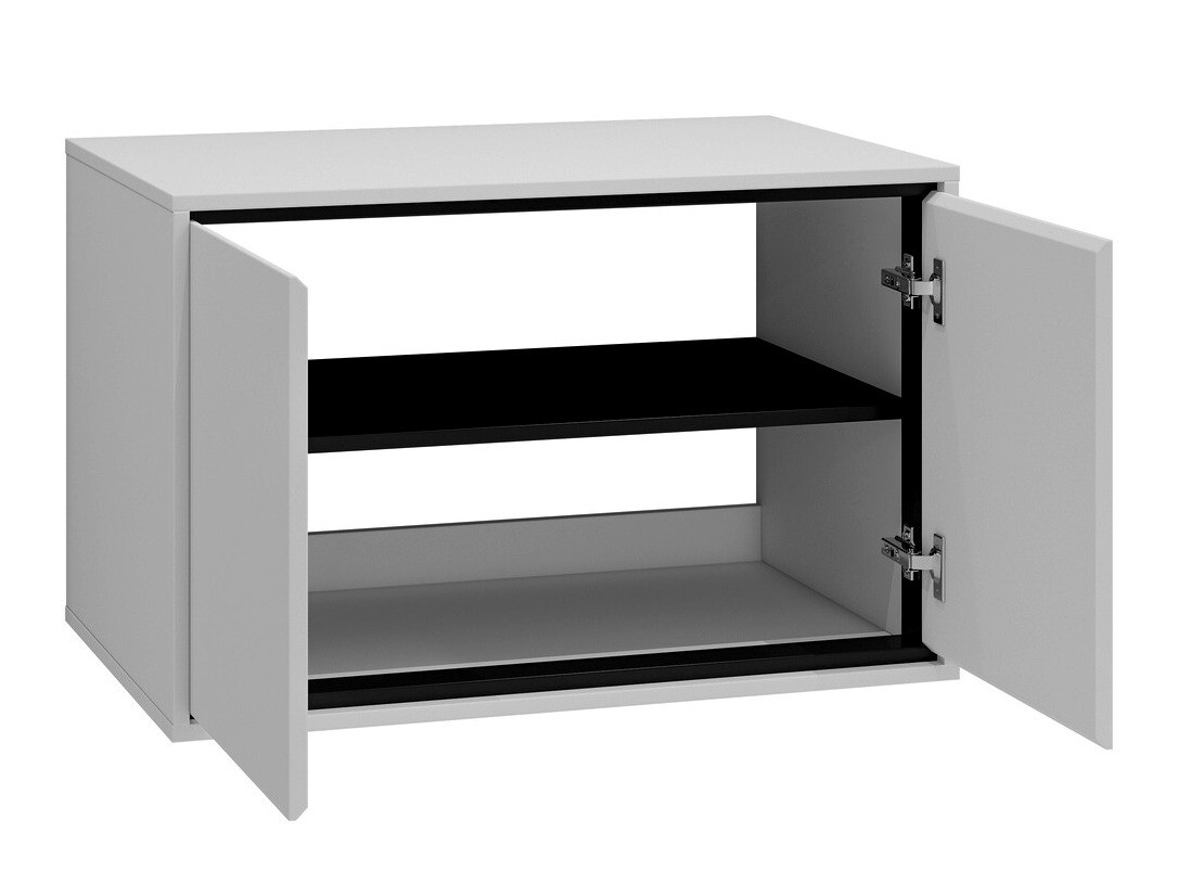 Vannitoa põrandakapp kraanikausile Tecavu 103 (Läikiv valge + Valge)