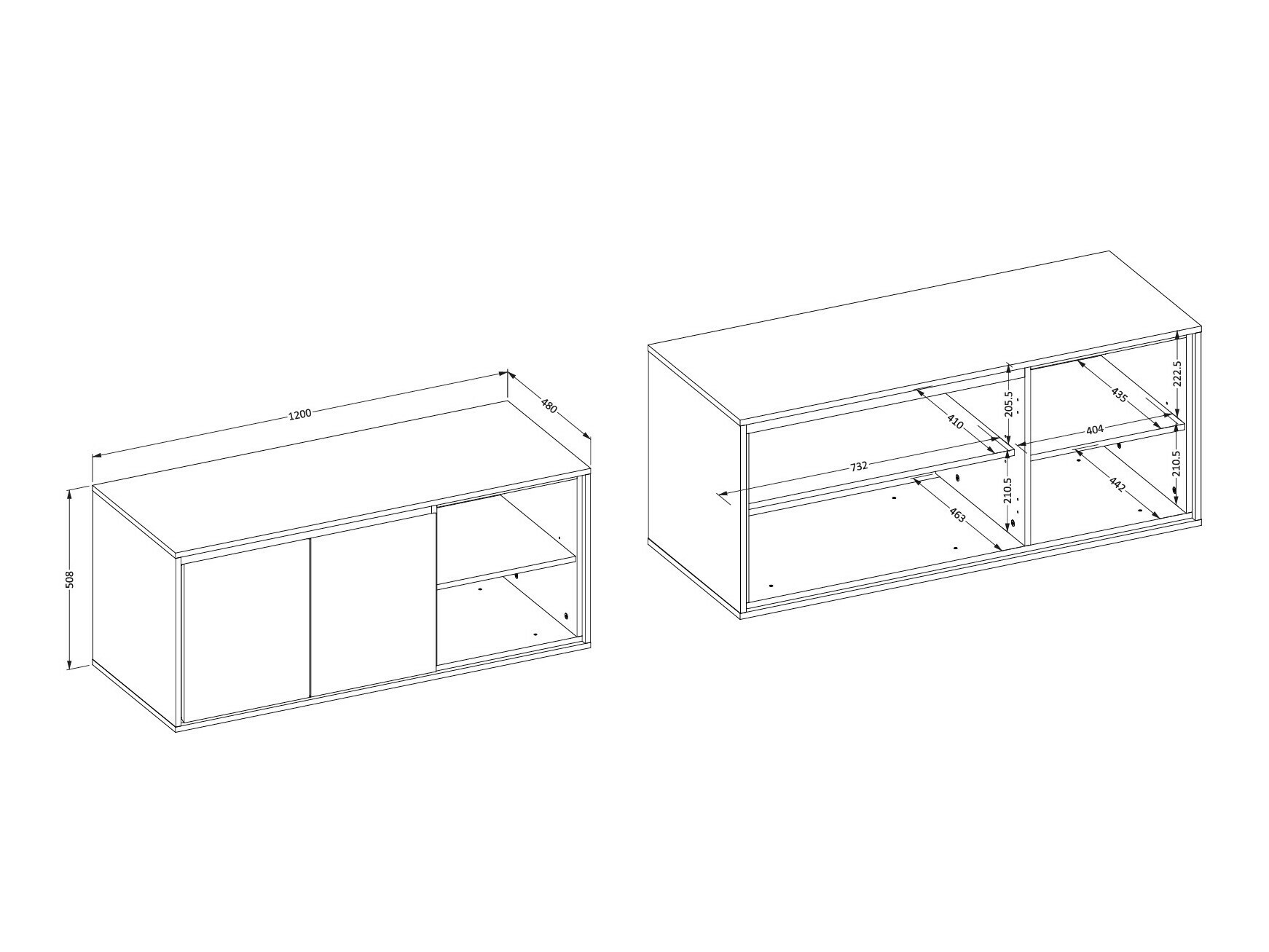Vannitoa seinakapp Tecavu 104 (Läikiv valge + Valge)