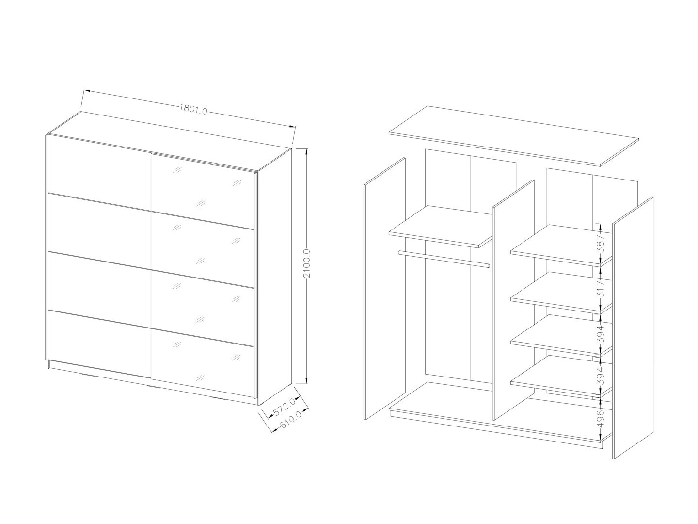 Riidekapp Melvele 111