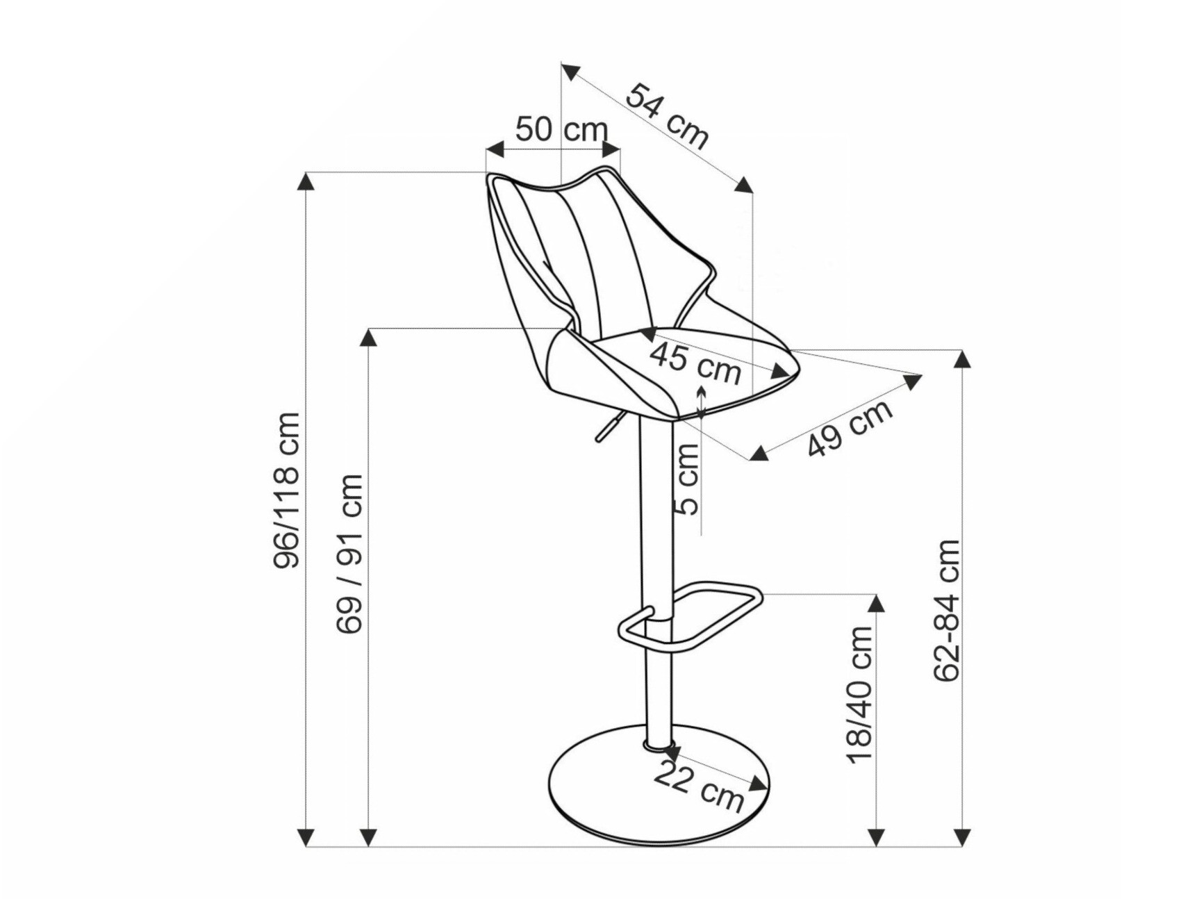 Baaritool Houston 1843 (Beež)