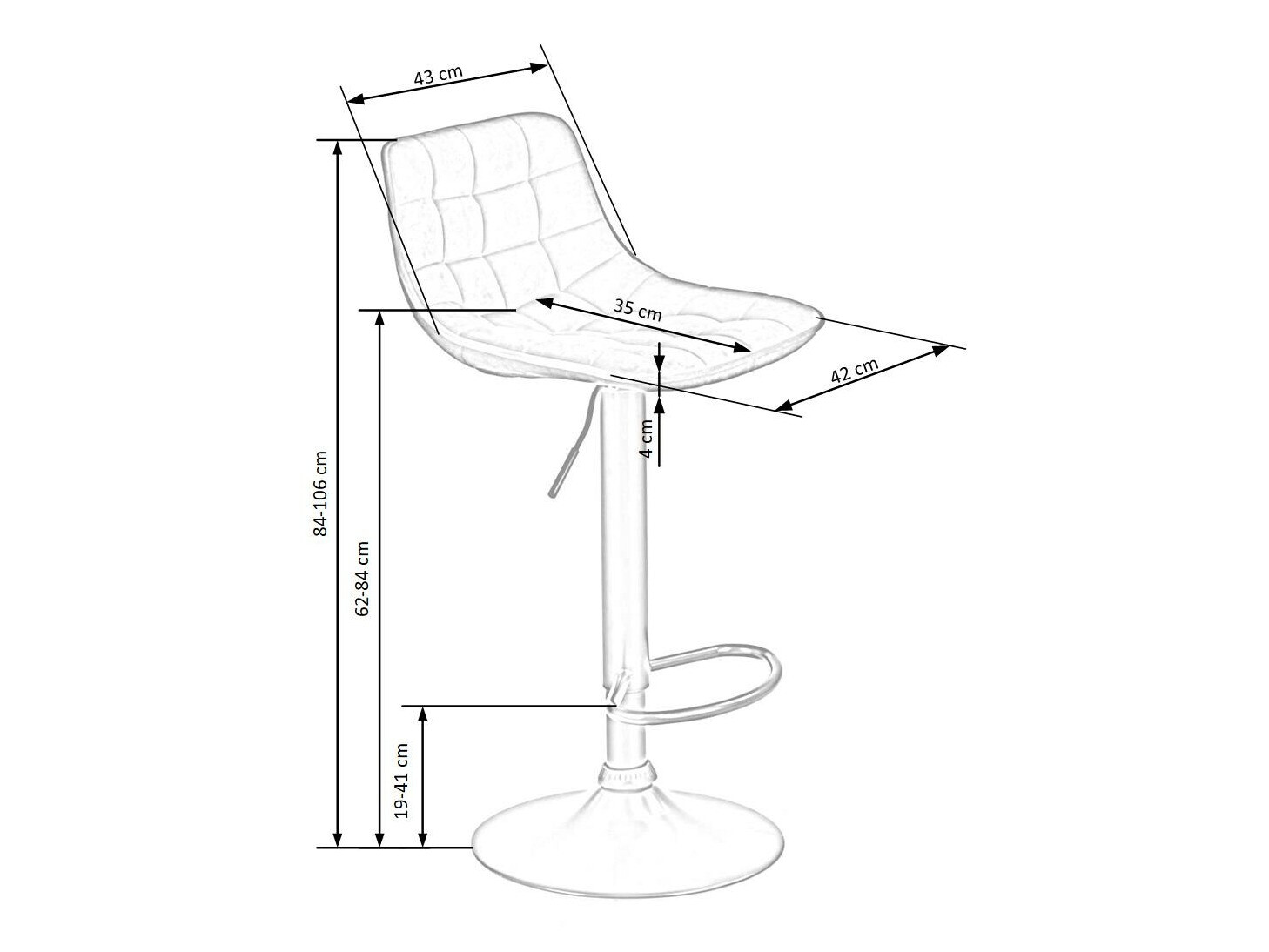 Baaritool Houston 964 (Kollane)