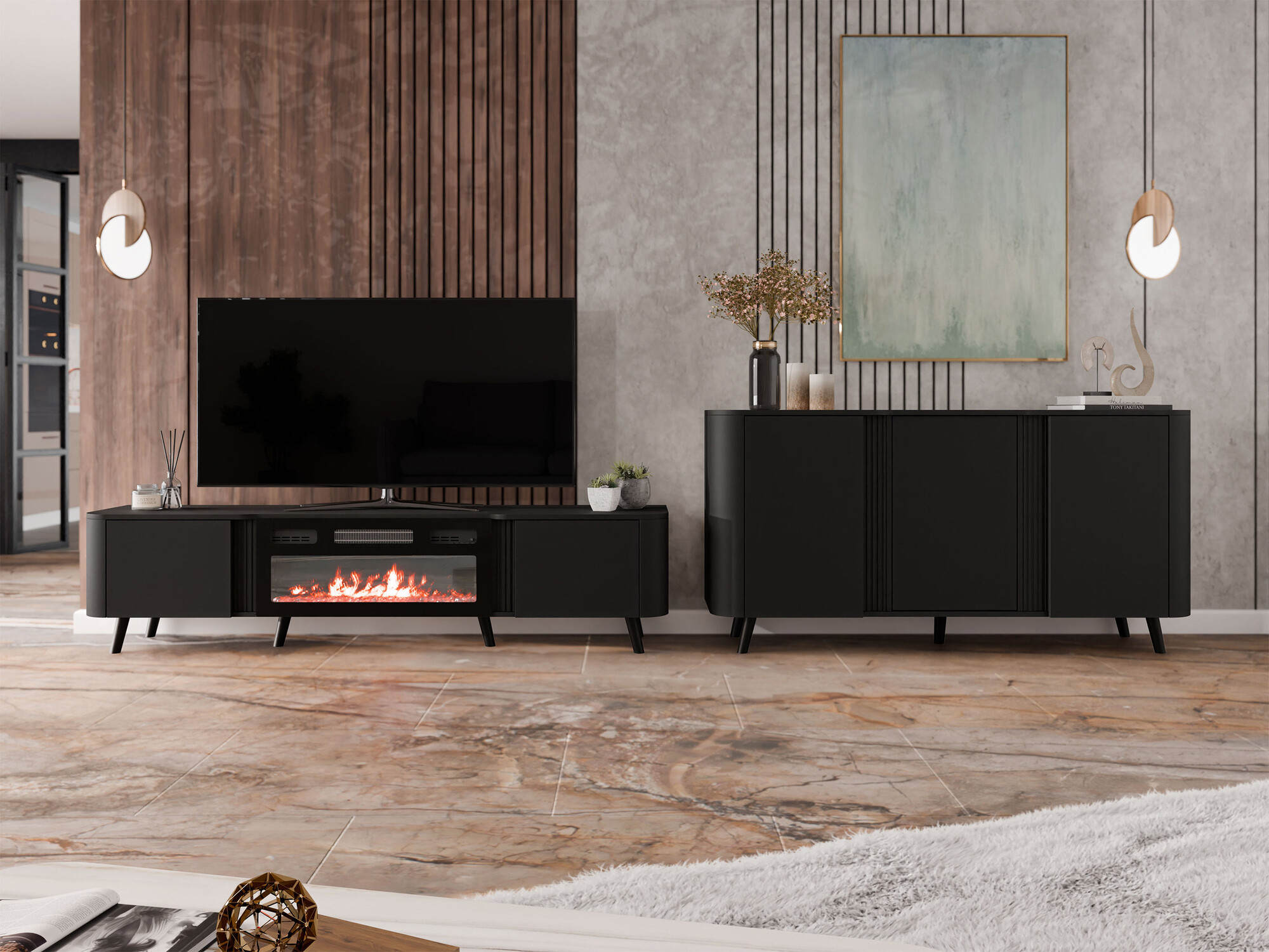 TV-alus Charlotte 203 (Must)