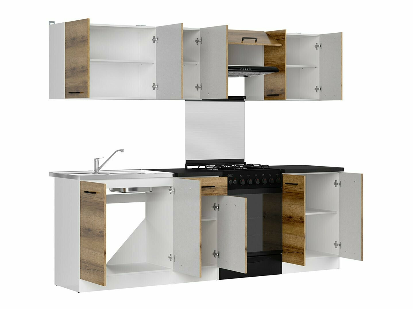 Köögikomplekt Boston 498 (Tume delano tamm)