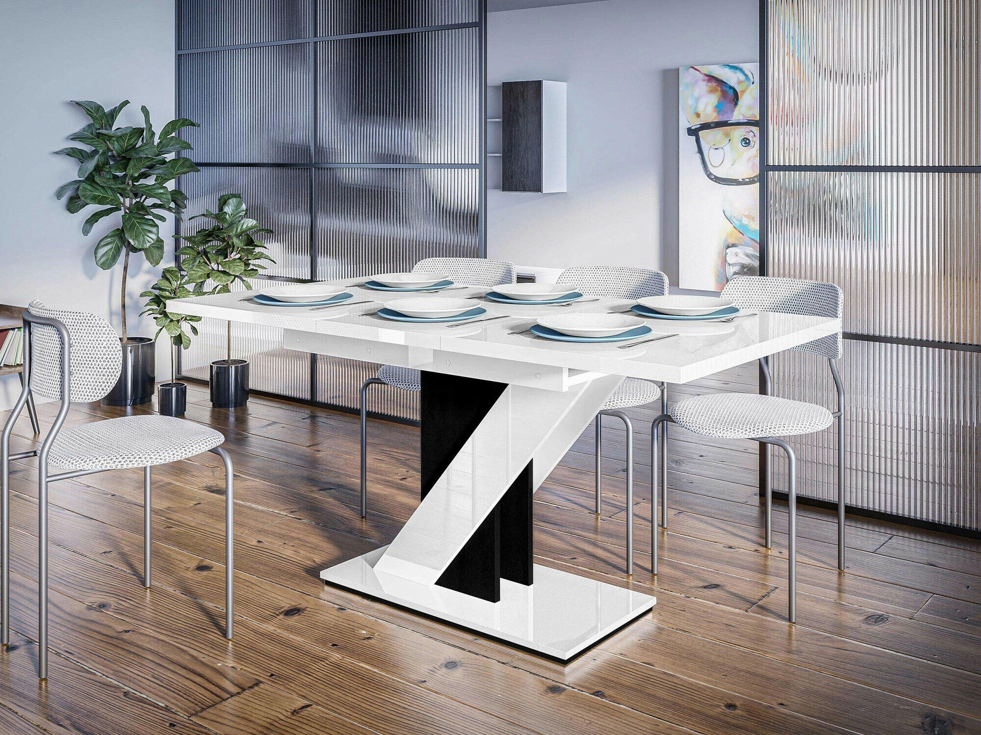 Laud Goodyear 105 (Läikiv valge + Läikiv must)