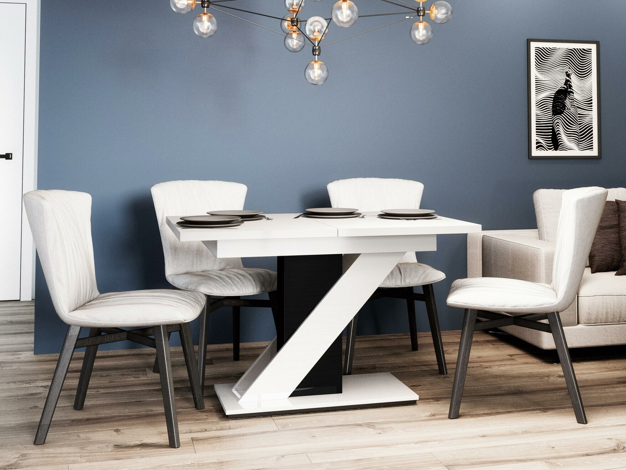 Laud Goodyear 105 (Läikiv valge + Läikiv must)