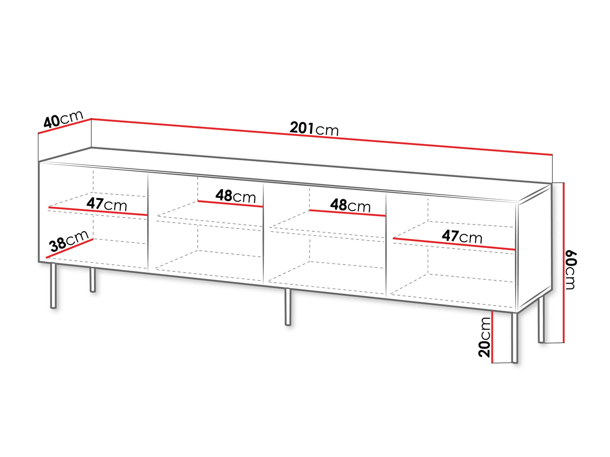 TV-alus Evavese 103 (Beež)