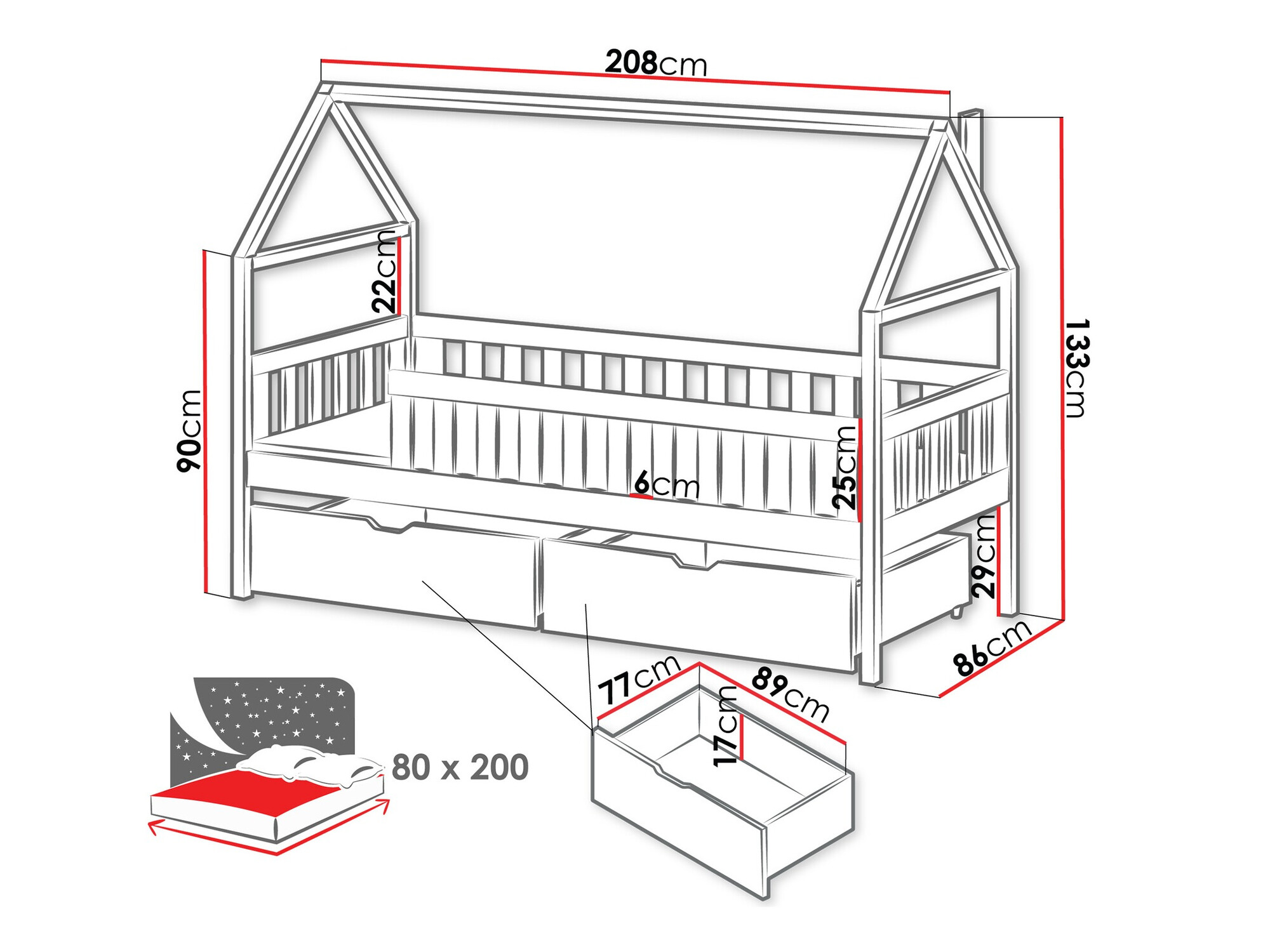 Voodi Vista 116 (Mänd)