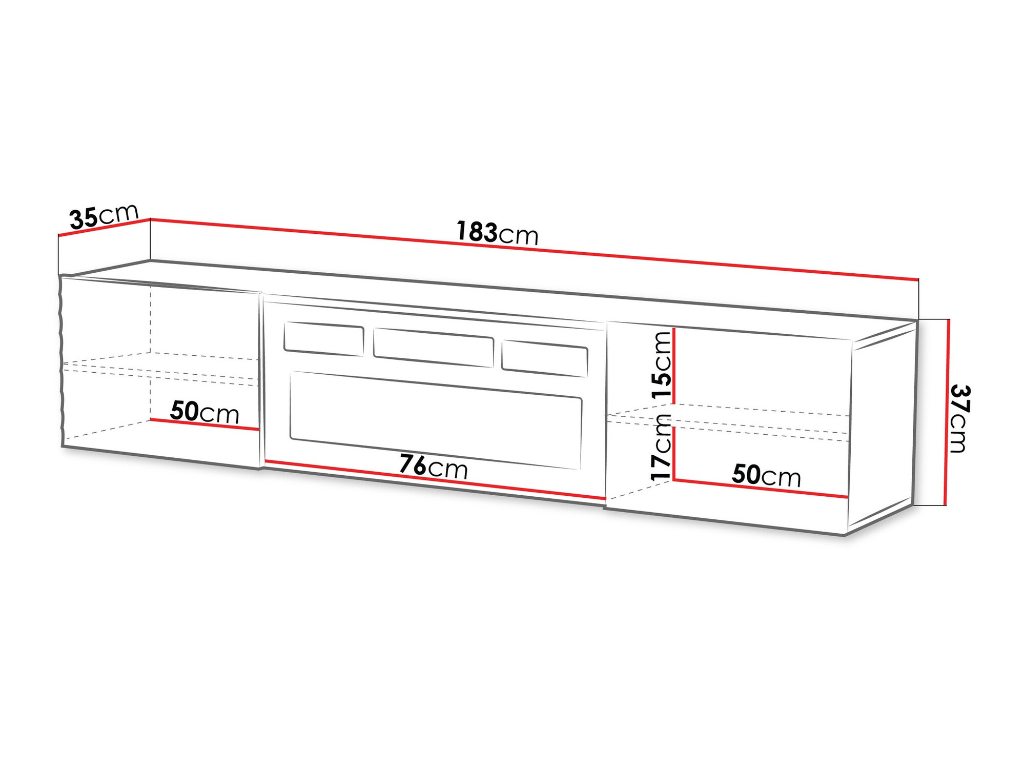 TV-alus Charlotte 206 (Valge)
