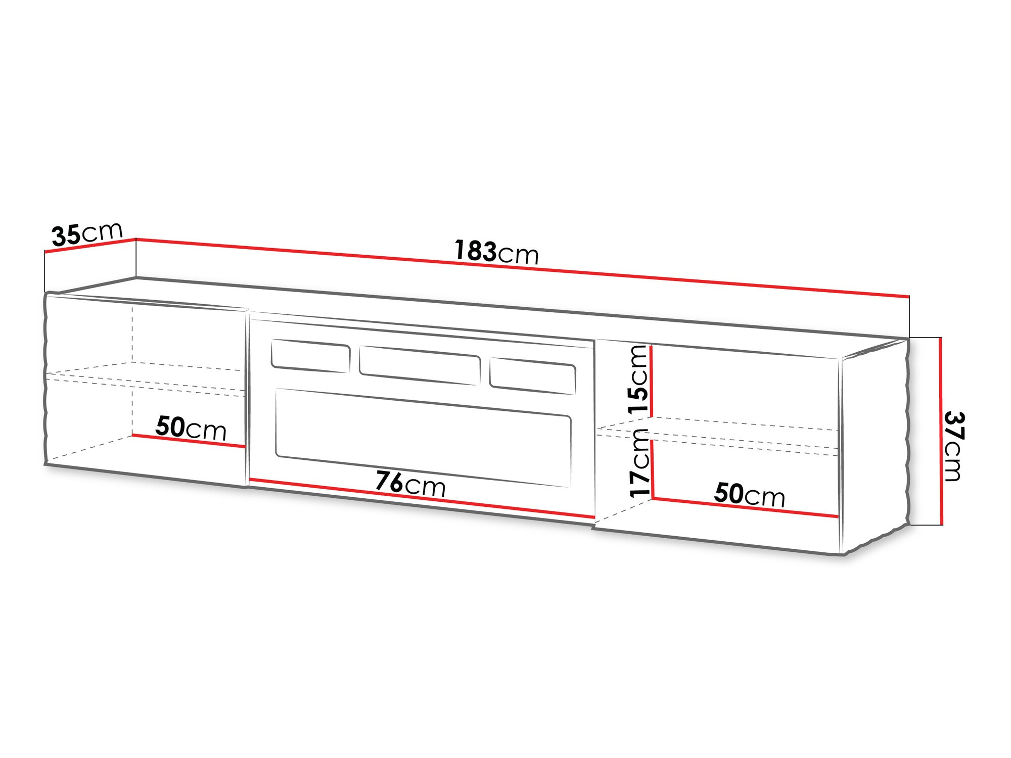 TV-alus Charlotte 207 (Must)
