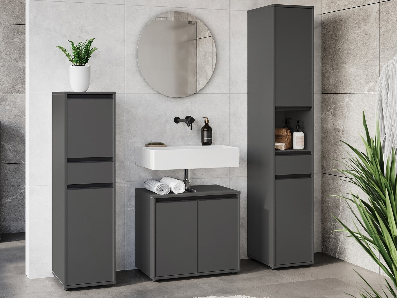 Vannitoakomplekt Tensona 104 (Grafiit)