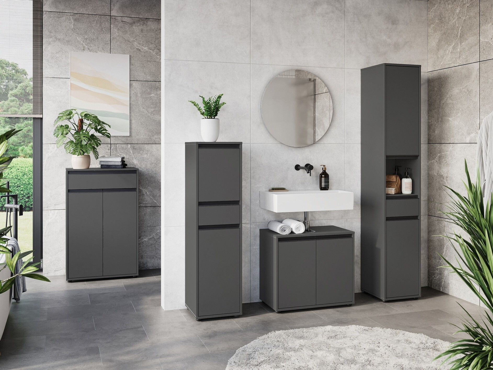 Vannitoakomplekt Tensona 106 (Grafiit)