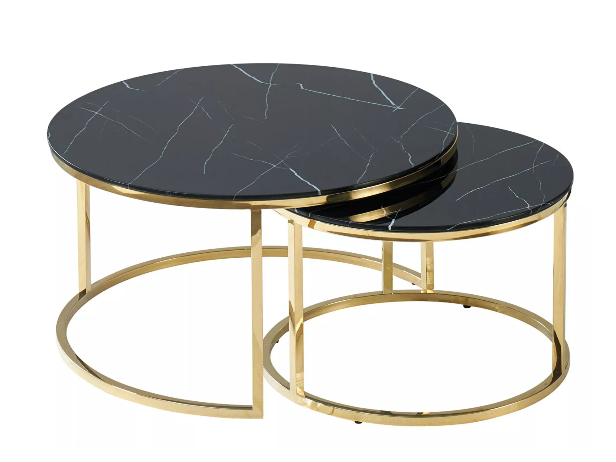 Diivanilaudade komplekt Detroit 520 (Must marmor)