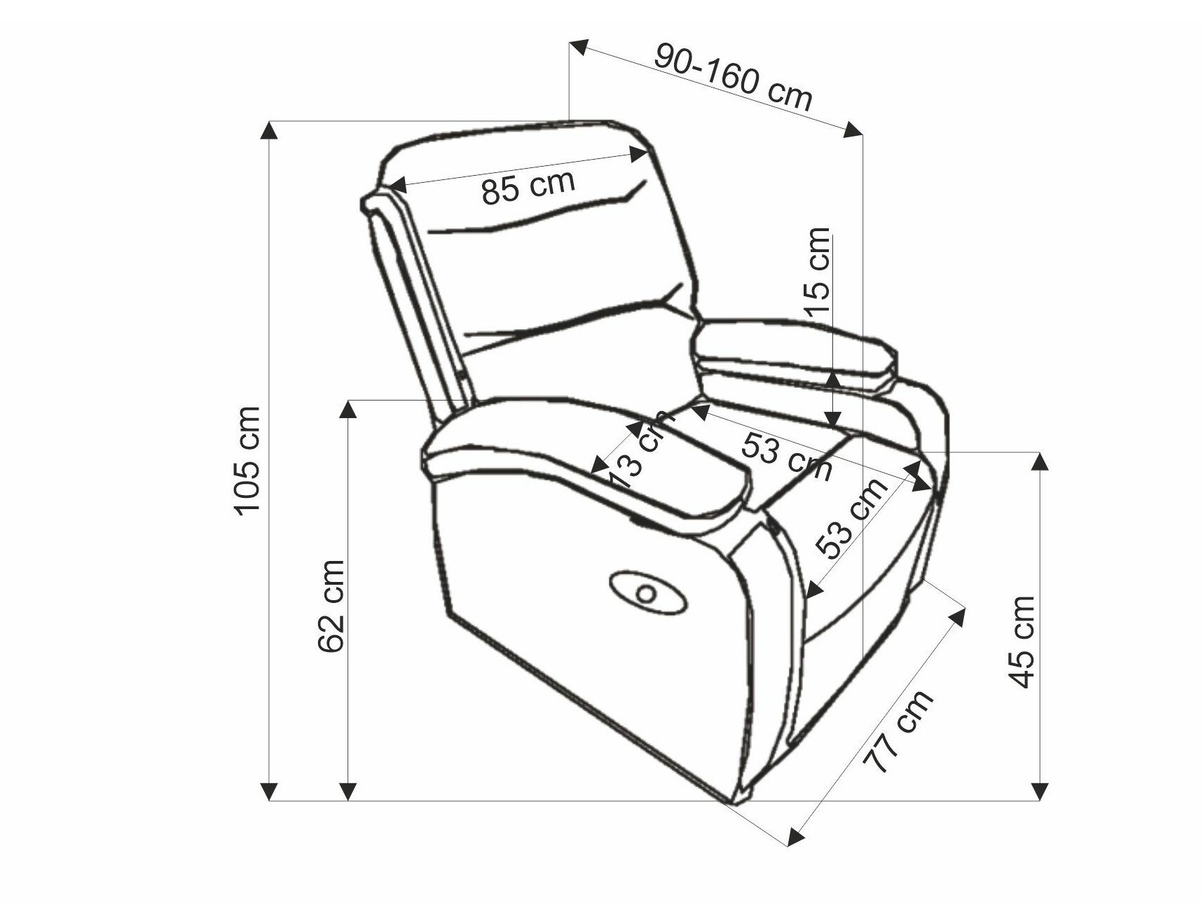 Tugitool recliner Houston Terra (Hall)