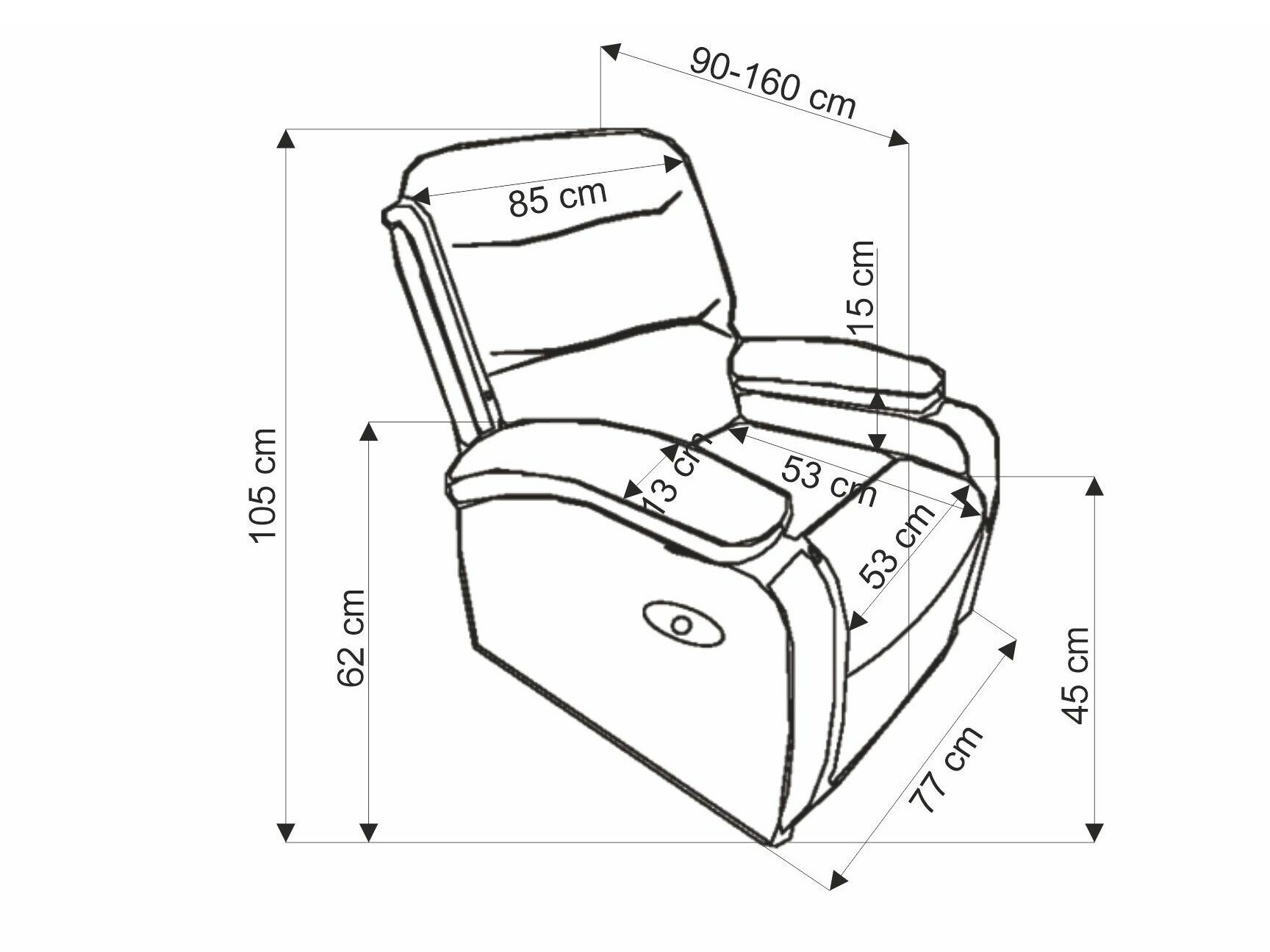 Tugitool recliner Houston Terra (Roheline)