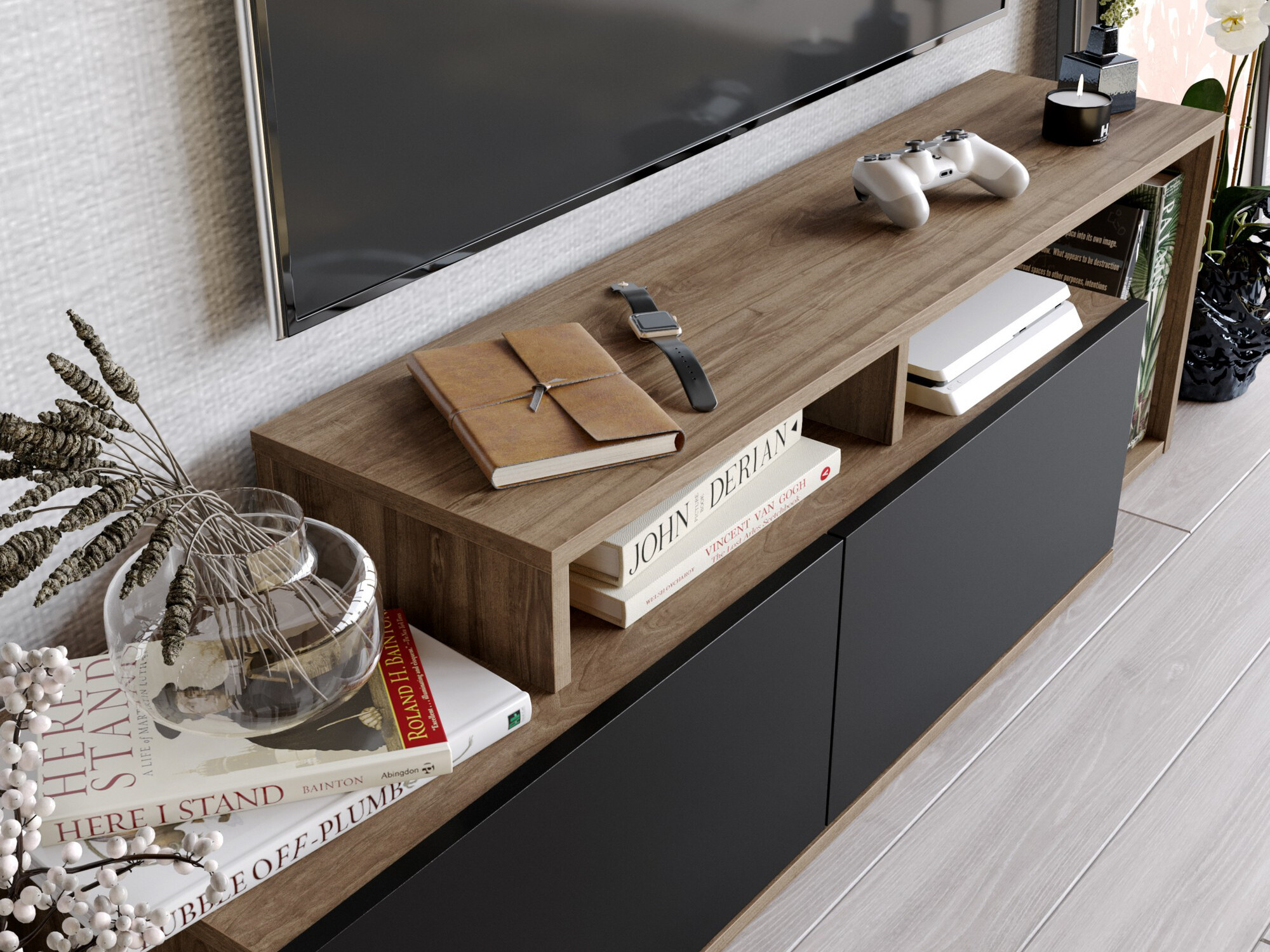 TV-alus Kailua 1319 (Pähkel + Must)