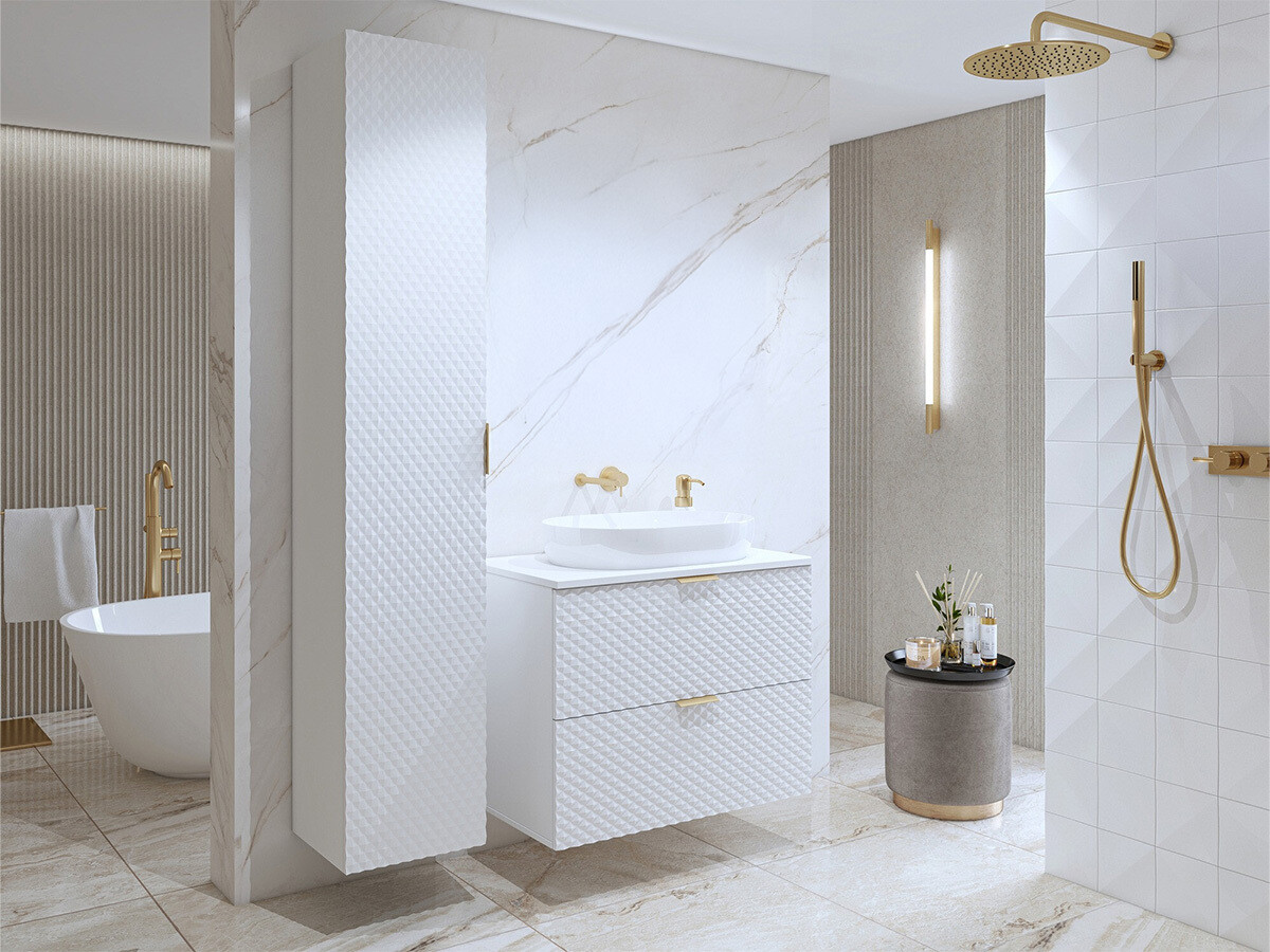 Vannitoa seinakapp Liretu 105 (Valge)