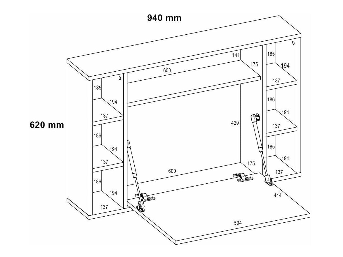 Kirjutuslaud Buffalo 129 (Valge)