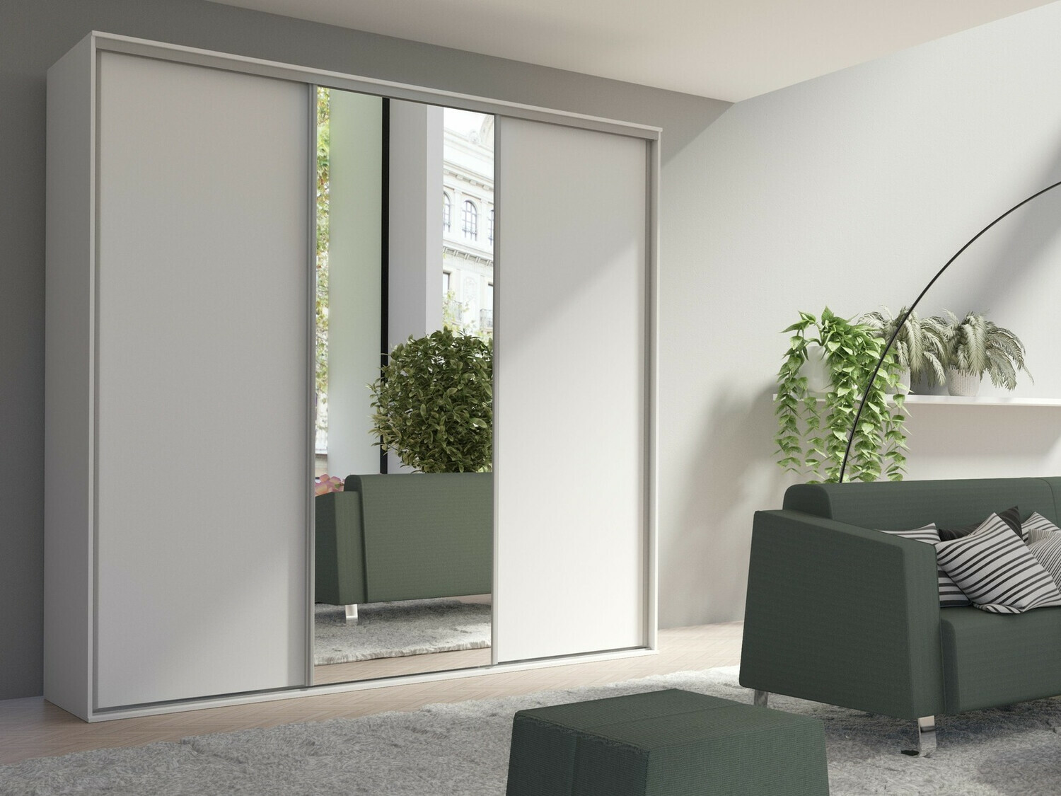 Riidekapp Murrieta 145 (Valge)